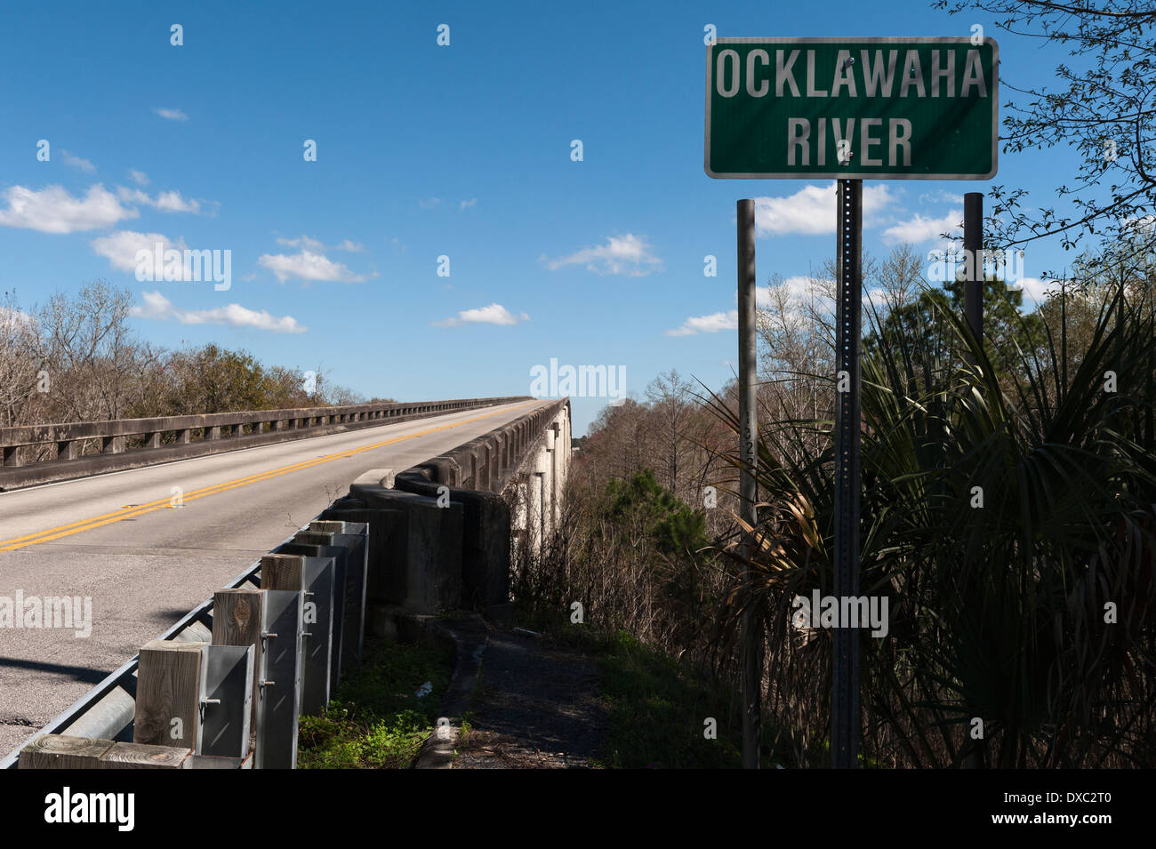 Ocklawaha River Bridge in Marion County Ocala, Florida built as the