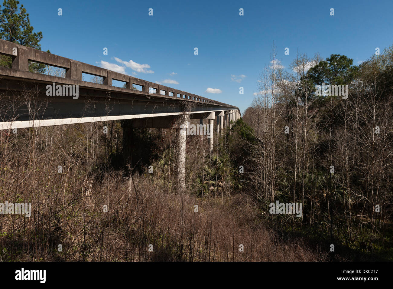 Ocklawaha River Bridge in Marion County Ocala, Florida built as the Cross Florida Barge Canal Stock Photo