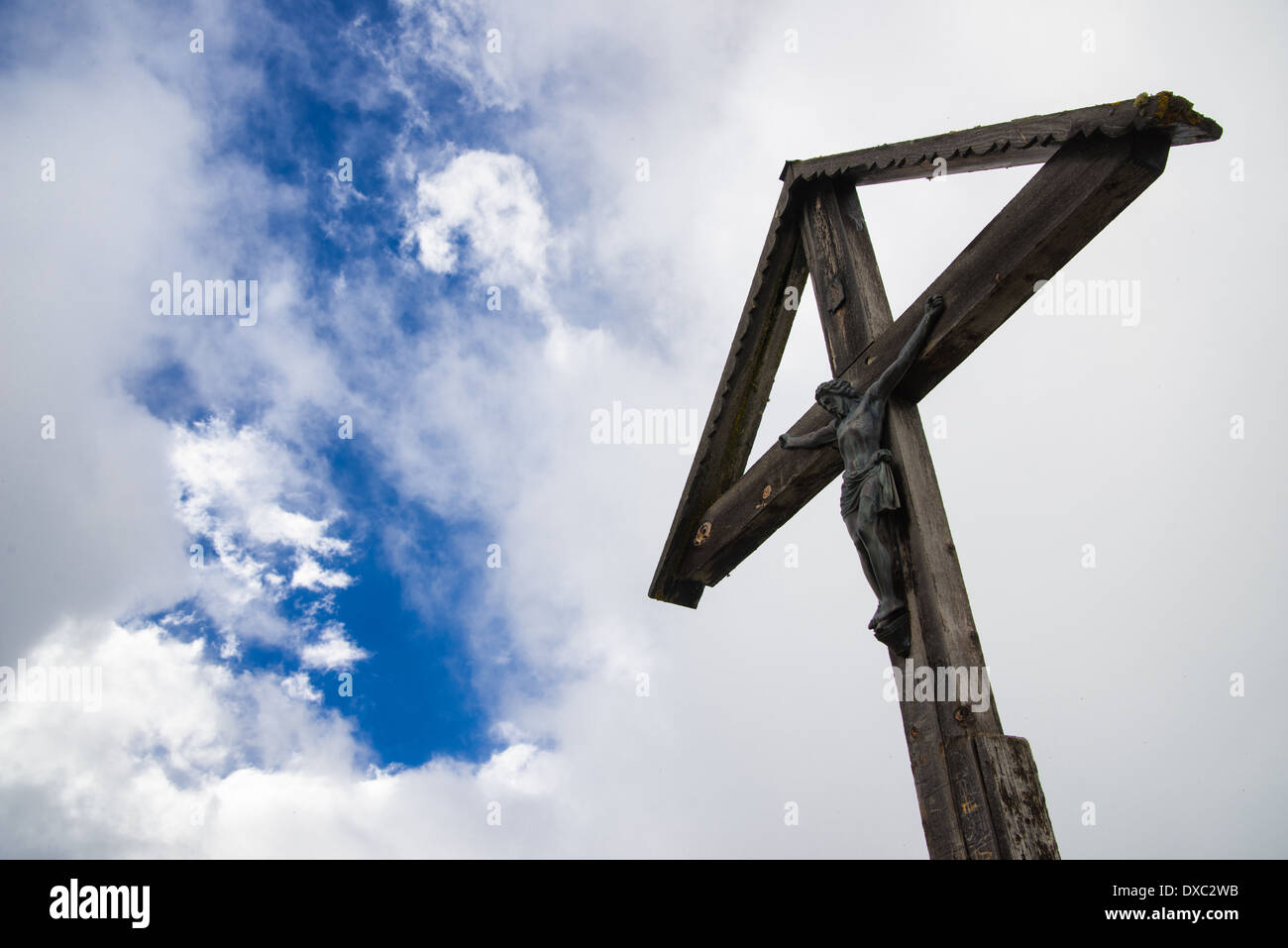 Crucifix, Valais, Swiss Alps, Switzerland, Europe Stock Photo
