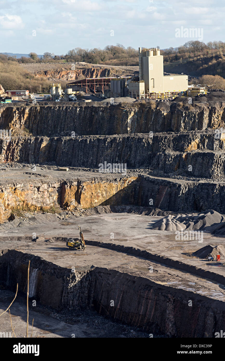 Lafarge Tarmac quarry, Somerset, England, UK Stock Photo Alamy