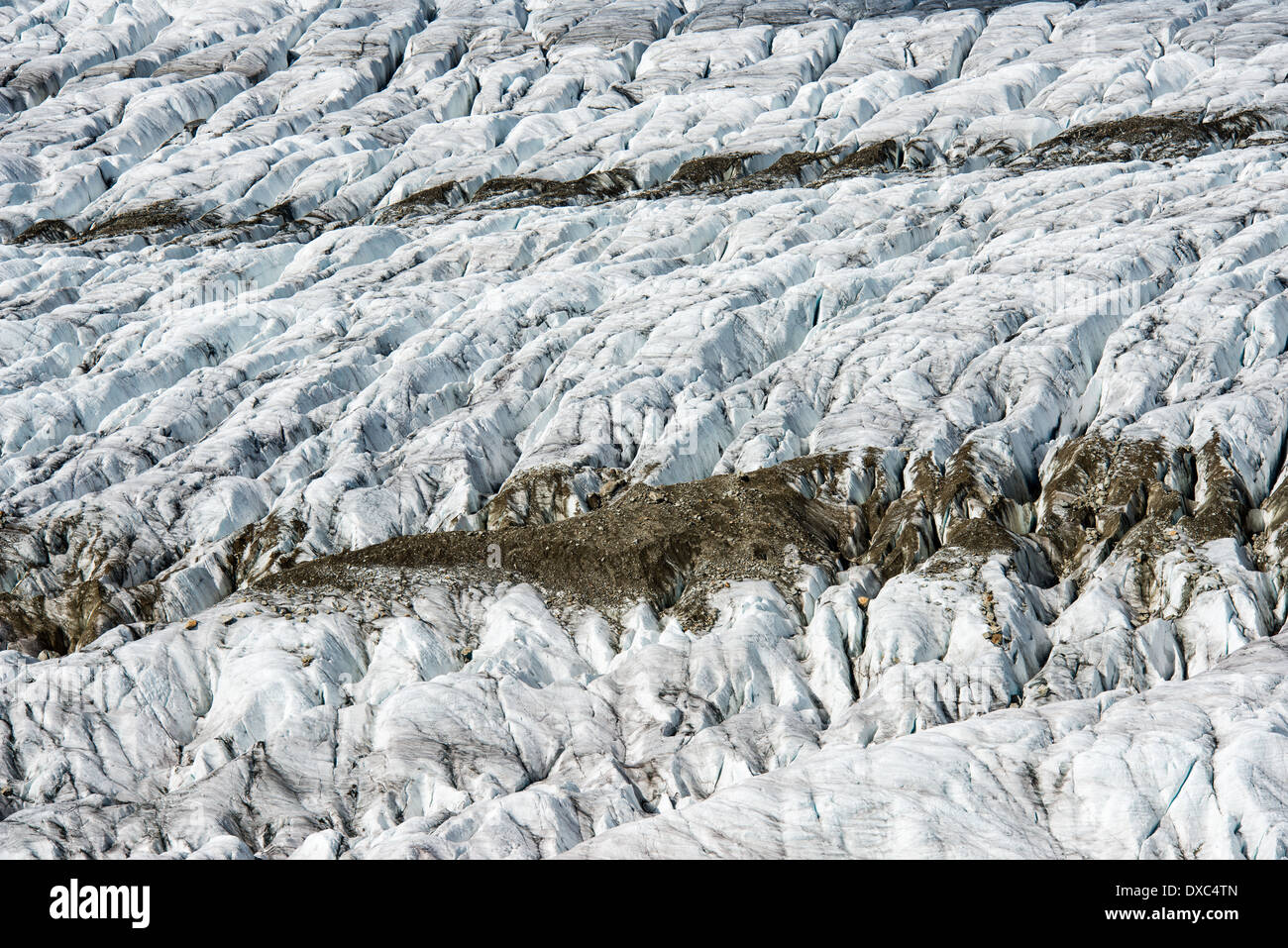 Aletsch Glacier Moraine, Switzerland, Europe Stock Photo