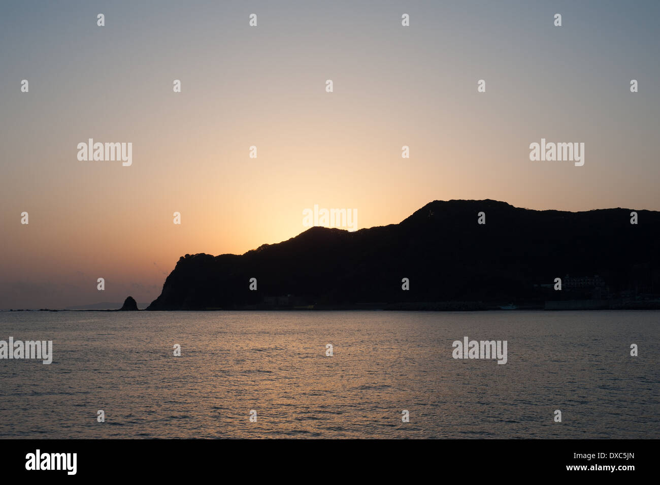 Sea And Sky In Kamogawa, Chiba Prefecture, Japan Stock Photo