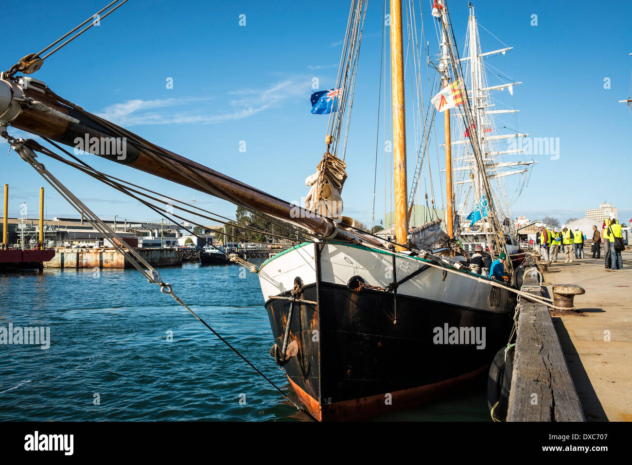 Tecla tied up at Williamstown, September, 2013 Stock Photo