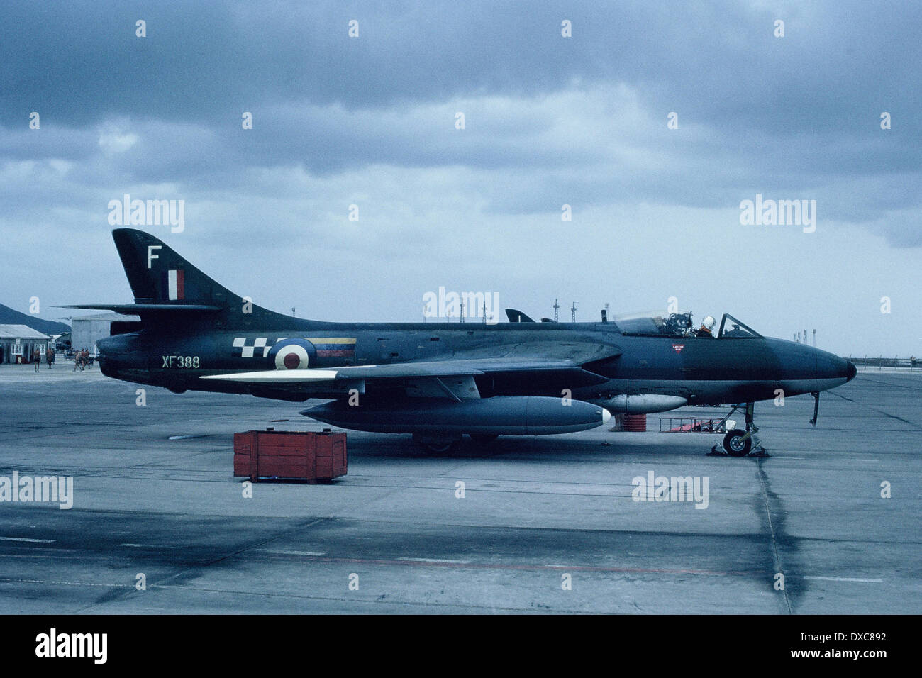 RAF Lightning aircraft, Aden 1967 Stock Photo