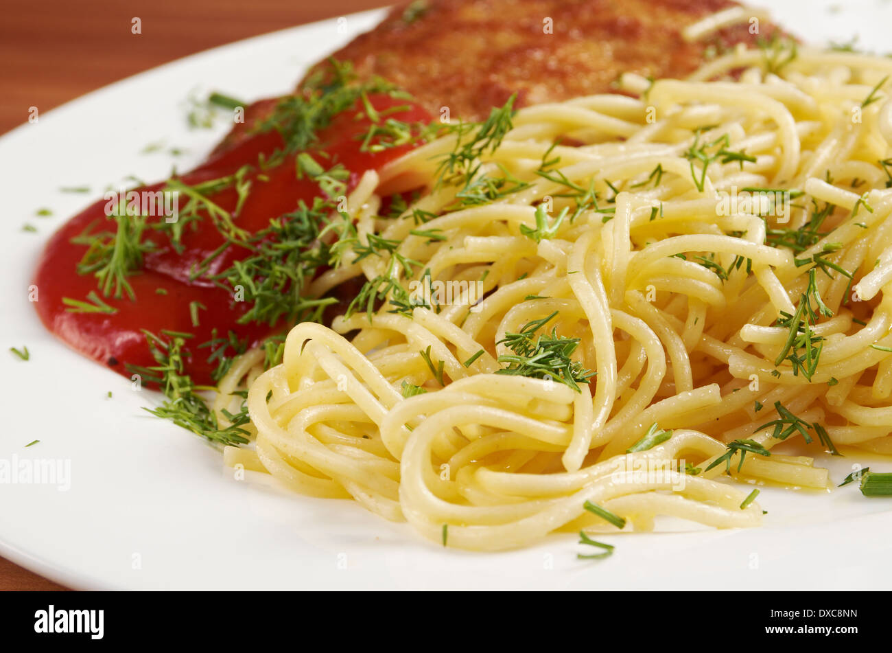 grilled meat beef with vermicelli Stock Photo Alamy