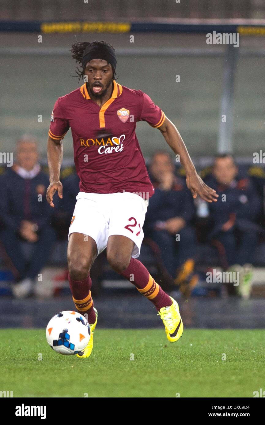 Verona, Italy. 22nd Mar, 2014. Gervinho (Roma) Football/Soccer