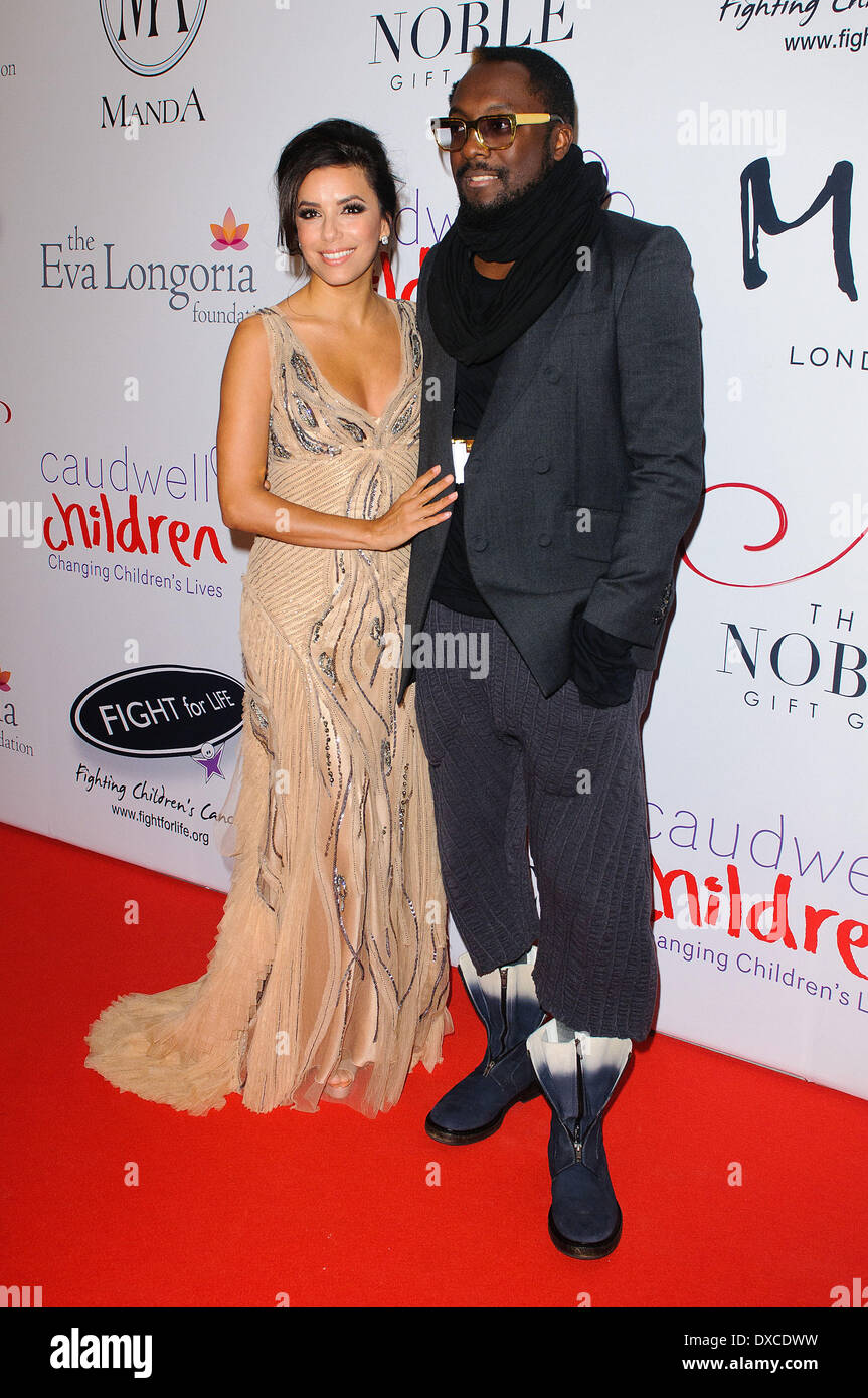 Eva Longoria and Will.I.Am The Noble Gift Gala held at the ME Hotel - Arrivals London, England - 08.12.12 Featuring: Eva Longor Stock Photo