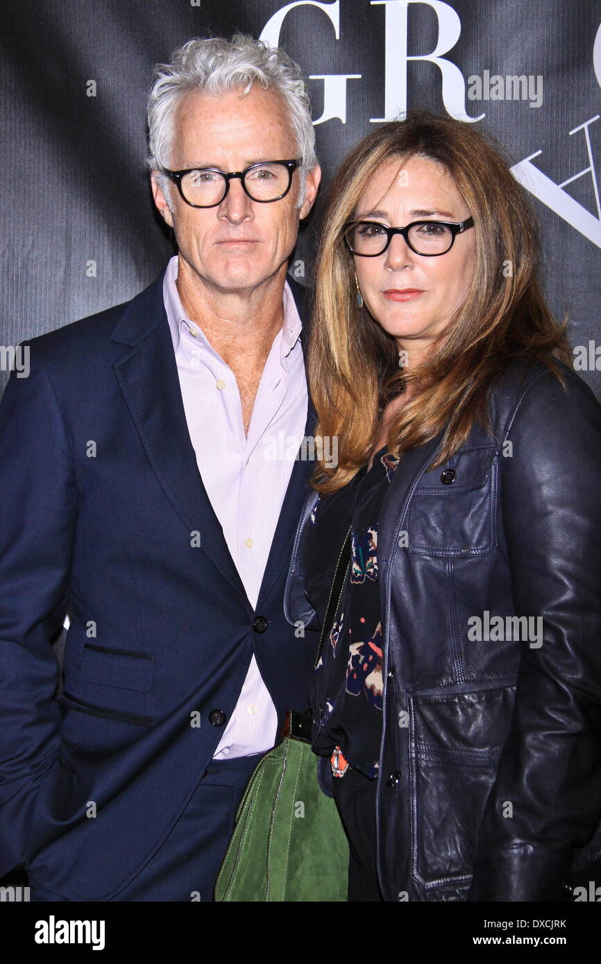 John Slattery and Talia Balsam Broadway opening night of 'Grace' held at the Cort Theatre - Arrivals Featuring: John Slattery a Stock Photo