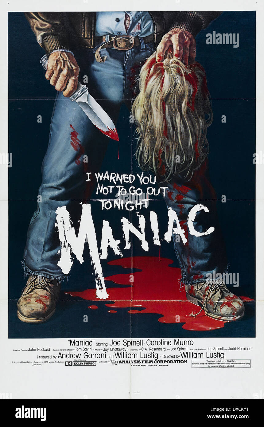 Maniac 1980 poster hi-res stock photography and images - Alamy