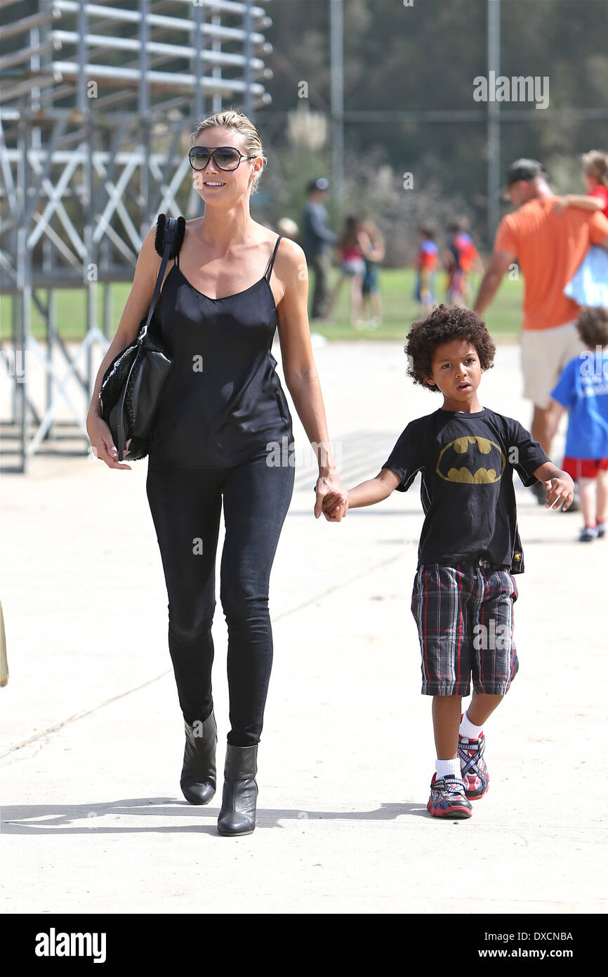 Heidi Klum, Johan Samuel Heidi Klum and her family enjoy the day at