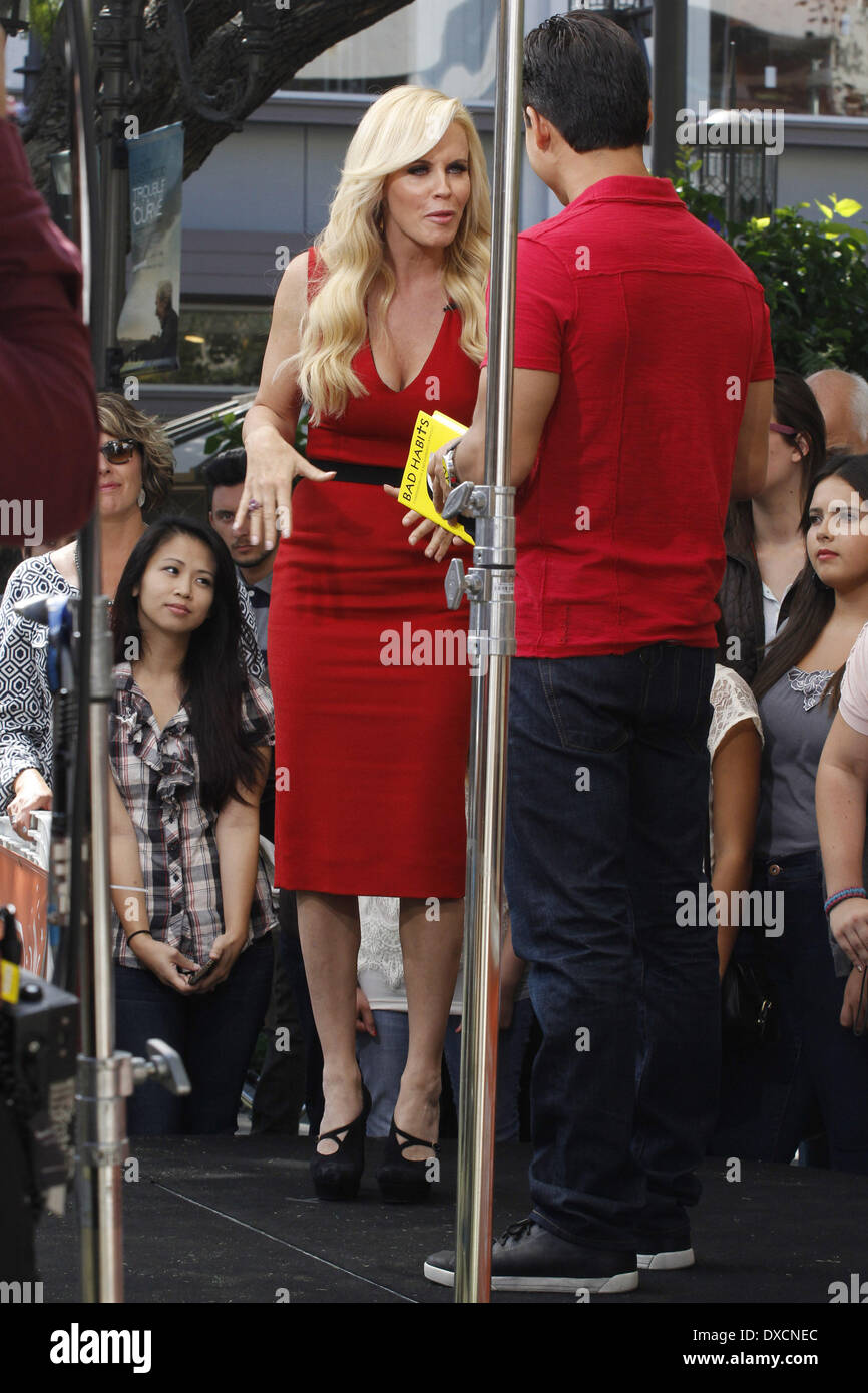 Jenny McCarthy appear on 'Extra' at The Grove Los Angeles, California