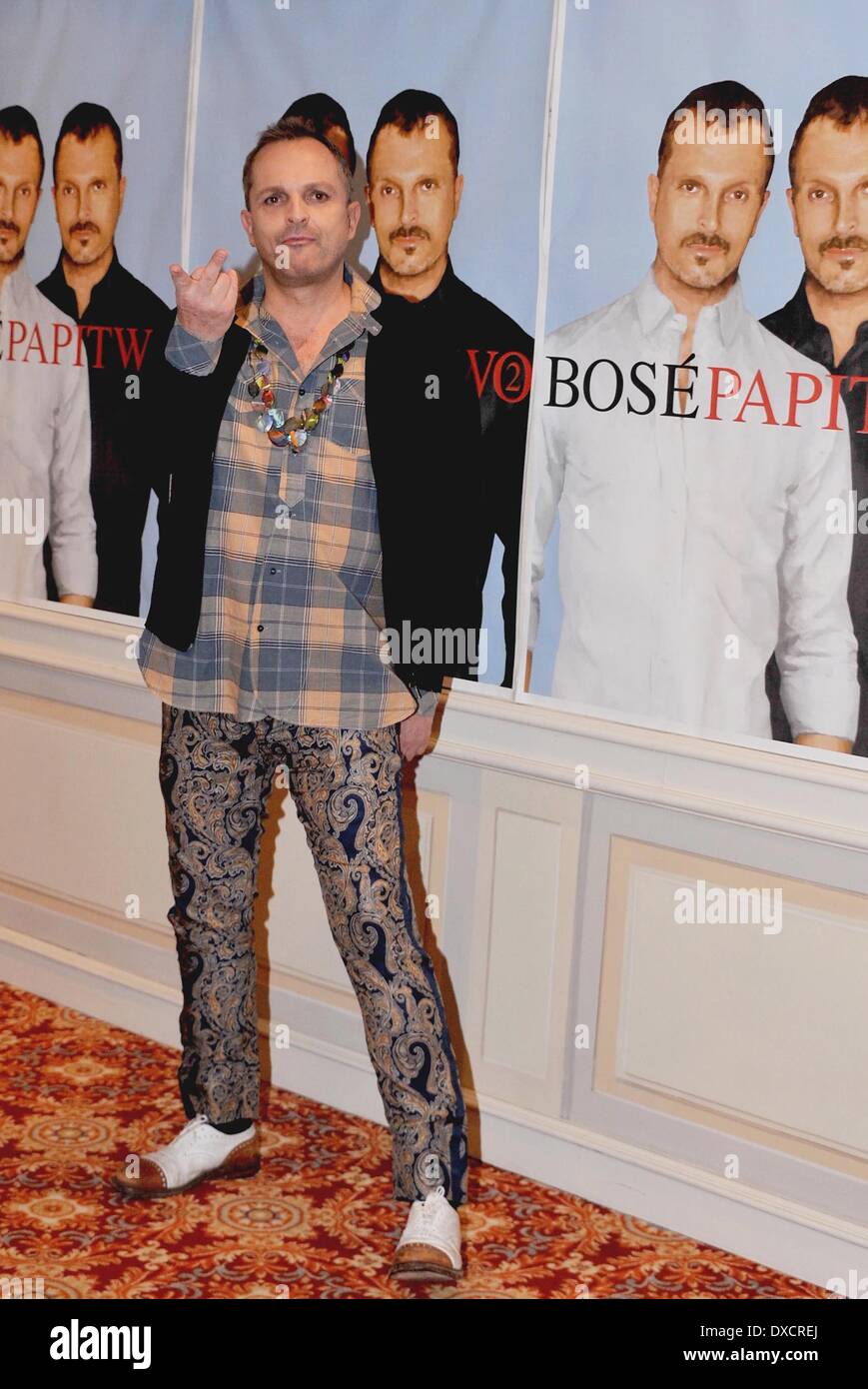 Bose promotes his new album 'Papitwo' at the Principe Di Savoia Hotel Featuring: Miguel Bose Where: Milan, Italy When: 0 Stock Photo -