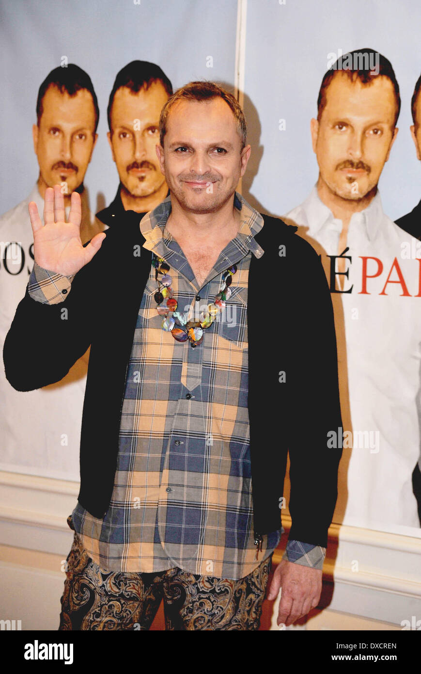 Miguel Bose promotes his new album 'Papitwo' at the Principe Di Savoia Hotel Featuring: Miguel Bose Where: Milan, Italy When: 0 Stock Photo