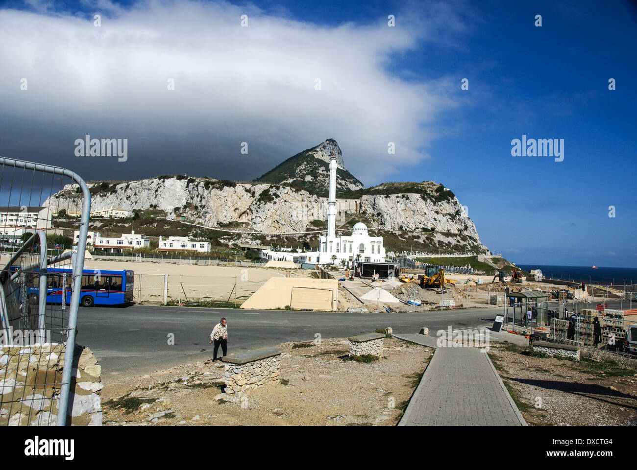 Gibraltar, Ibrahim-al-Ibrahim Mosque, Stock Photo