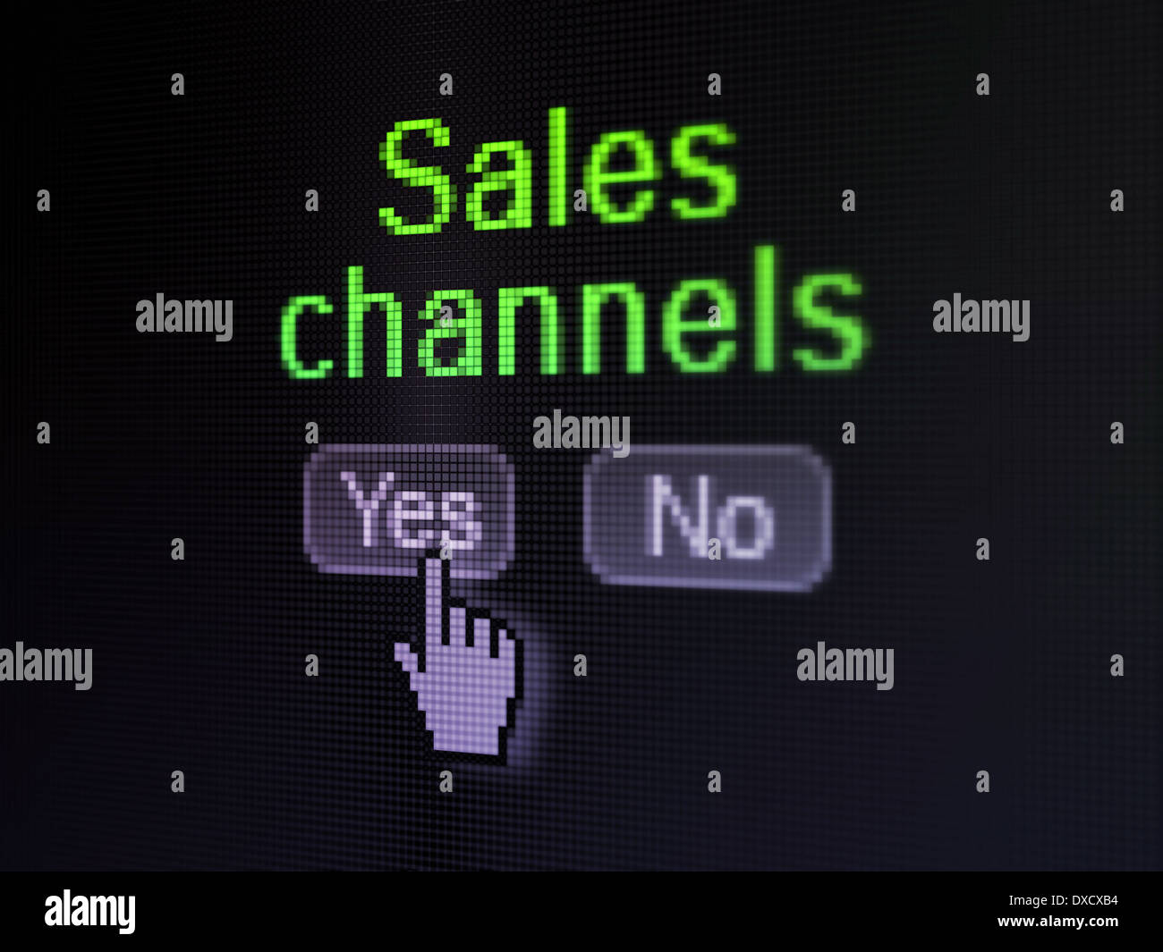 Advertising concept: Sales Channels on digital computer screen Stock ...
