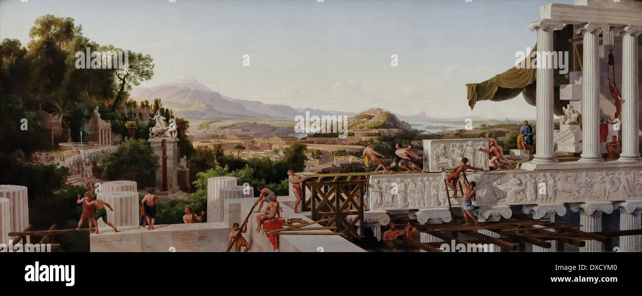 Karl Friedrich Schinkel - View into the Heyday of Greece - 1836 - XIX th century - German school - Alte Nationalgalerie - Berlin Stock Photo