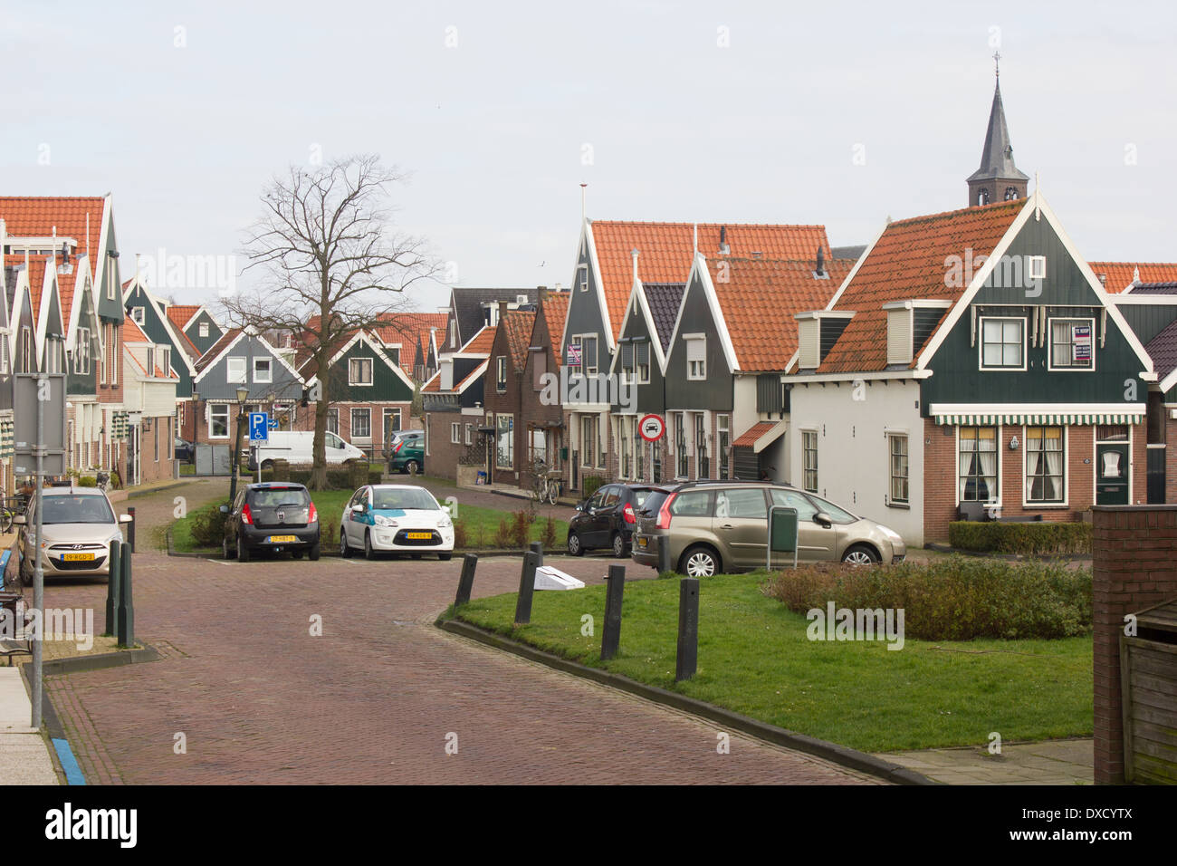 modern dutch houses volendam netherlands Stock Photo Alamy