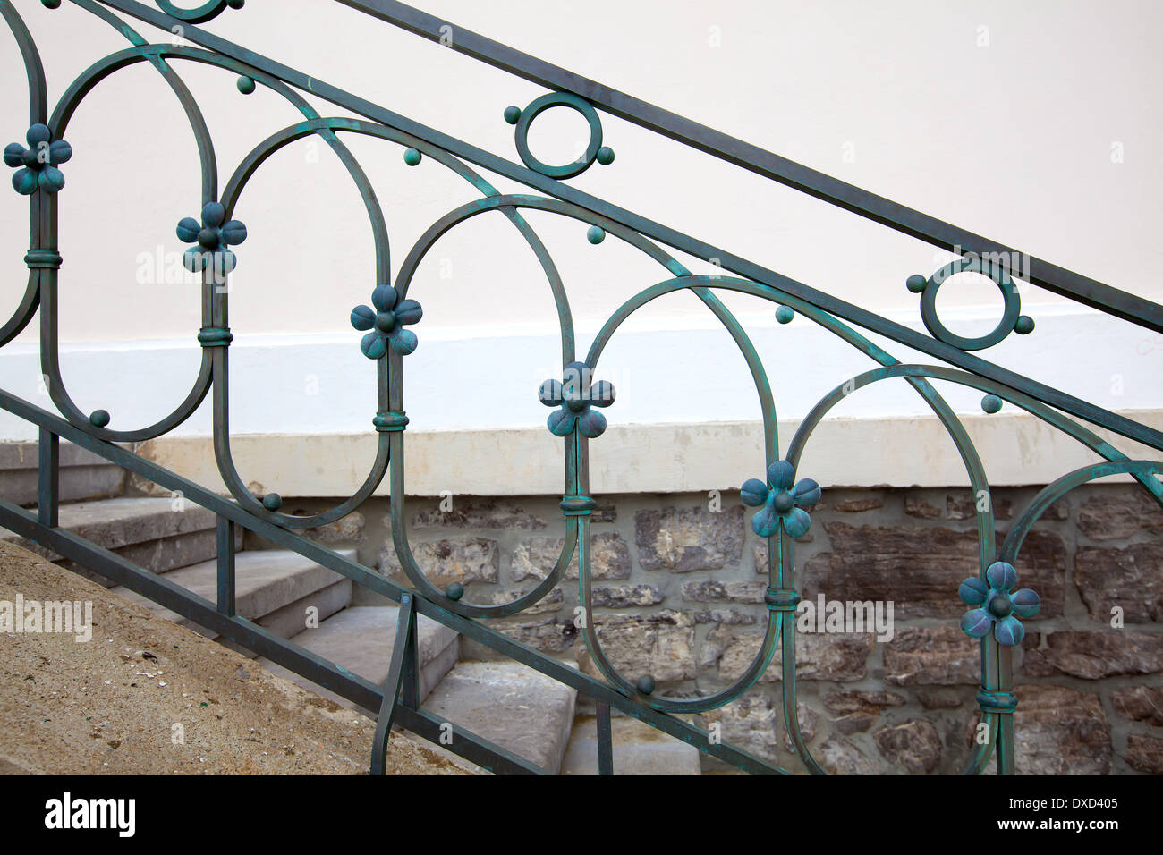 steel handrail Stock Photo