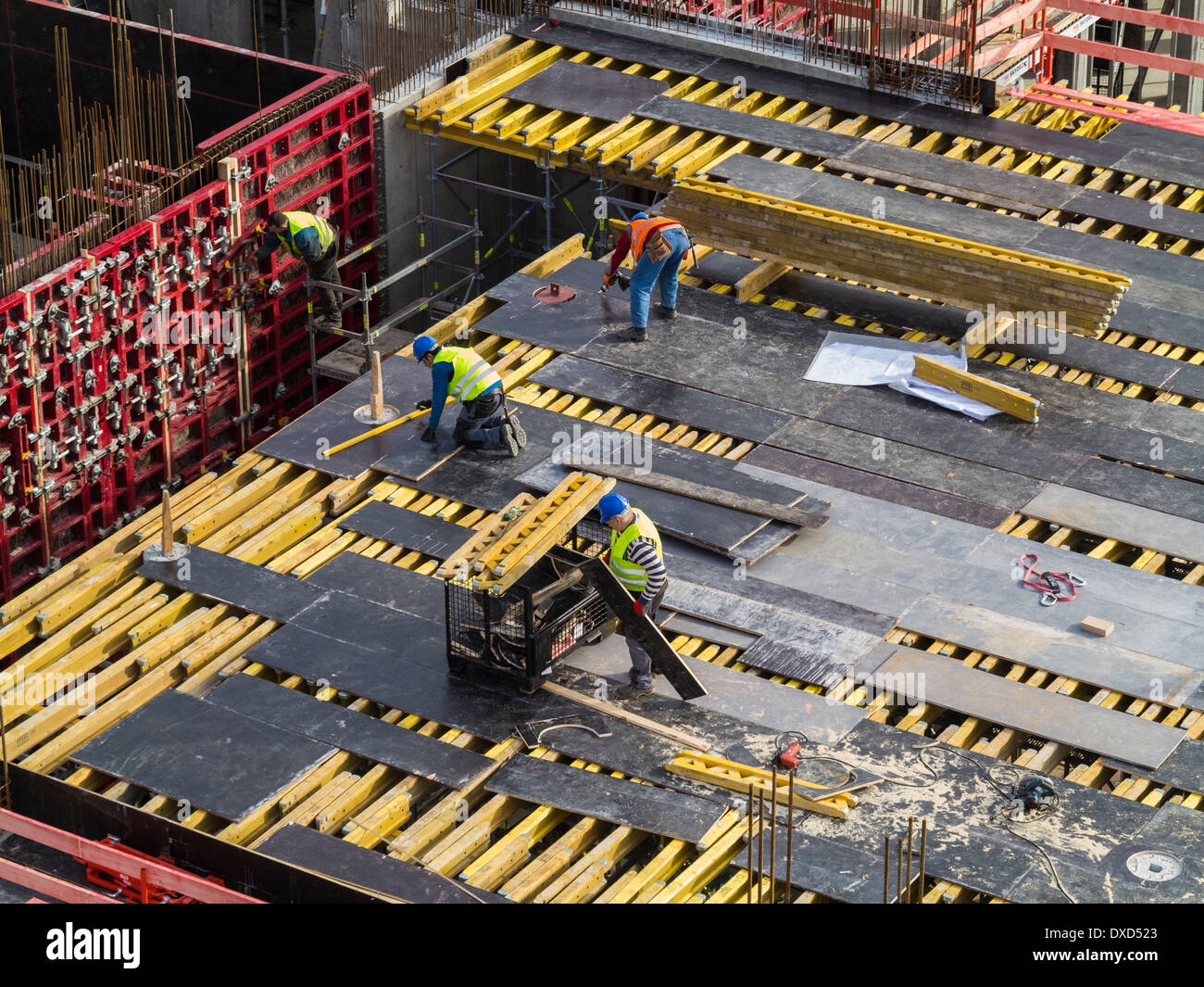 Construction site - work on high-rise buildings on a construction site in a city Stock Photo