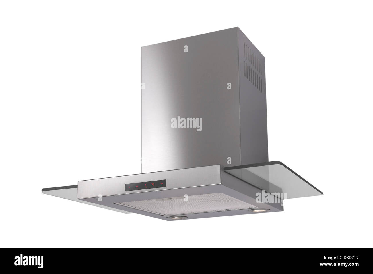Modern INOX cooker hood isolated on white Stock Photo Alamy