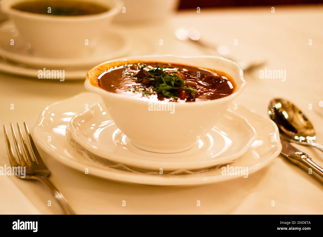 Viennese goulash soup, traditional dish, Café Centrale, Vienna, Austria Stock Photo