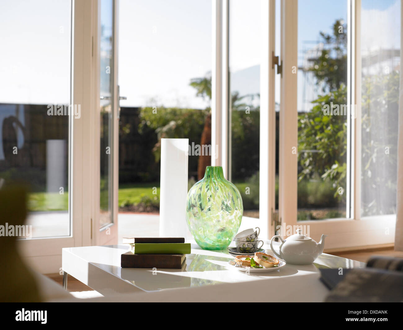 French doors open Stock Photo Alamy