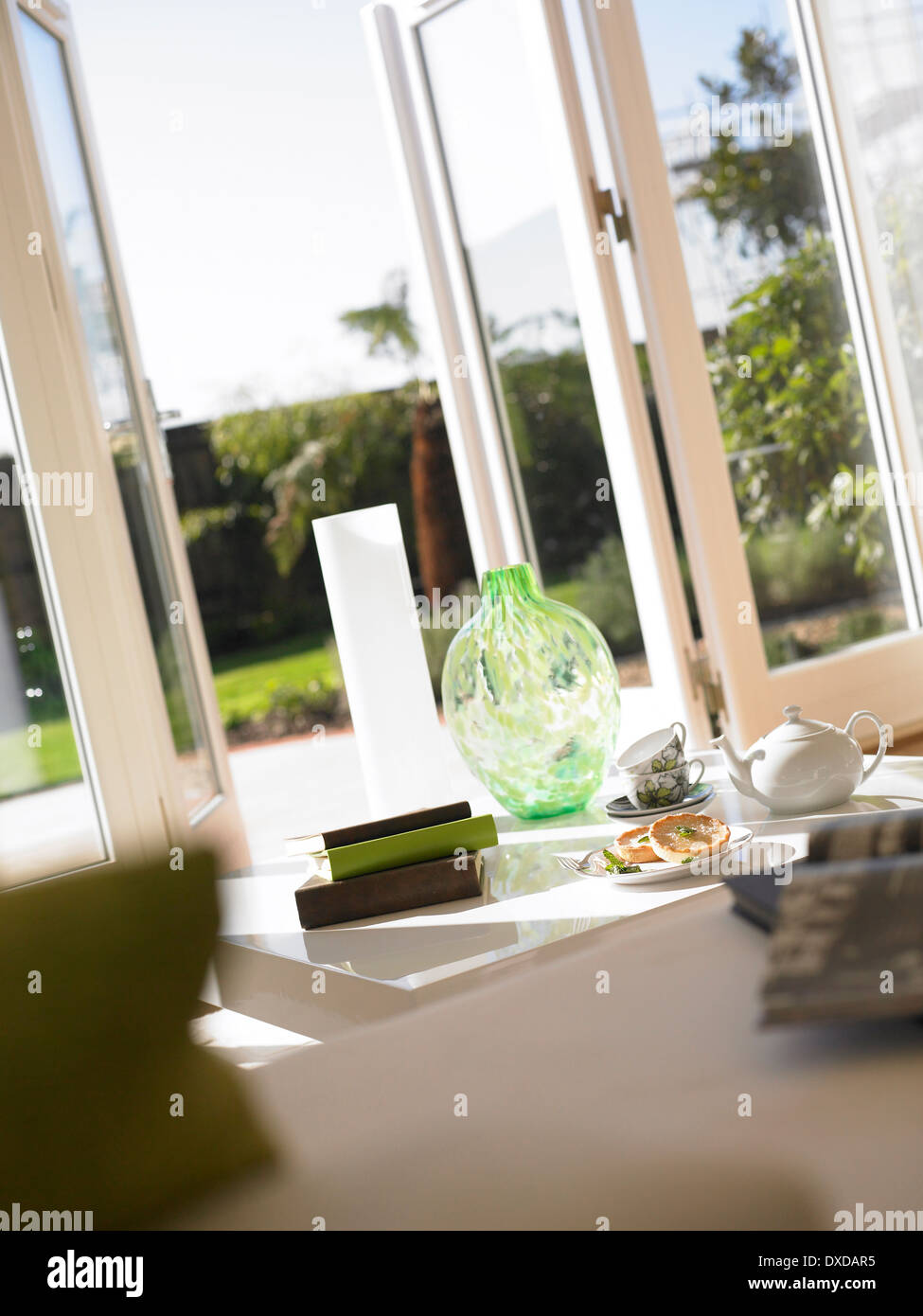 French doors open Stock Photo Alamy
