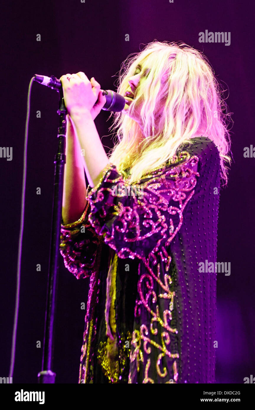 The Pretty Reckless plays Wembley Arena on 20/03/2014 at Wembley Arena, London.  Persons pictured: Taylor Momsen. Picture by Julie Edwards Stock Photo