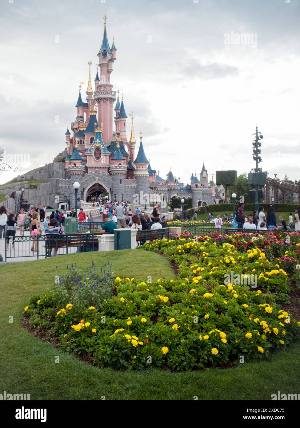 Disney Castle at Disneyland Paris, France Stock Photo