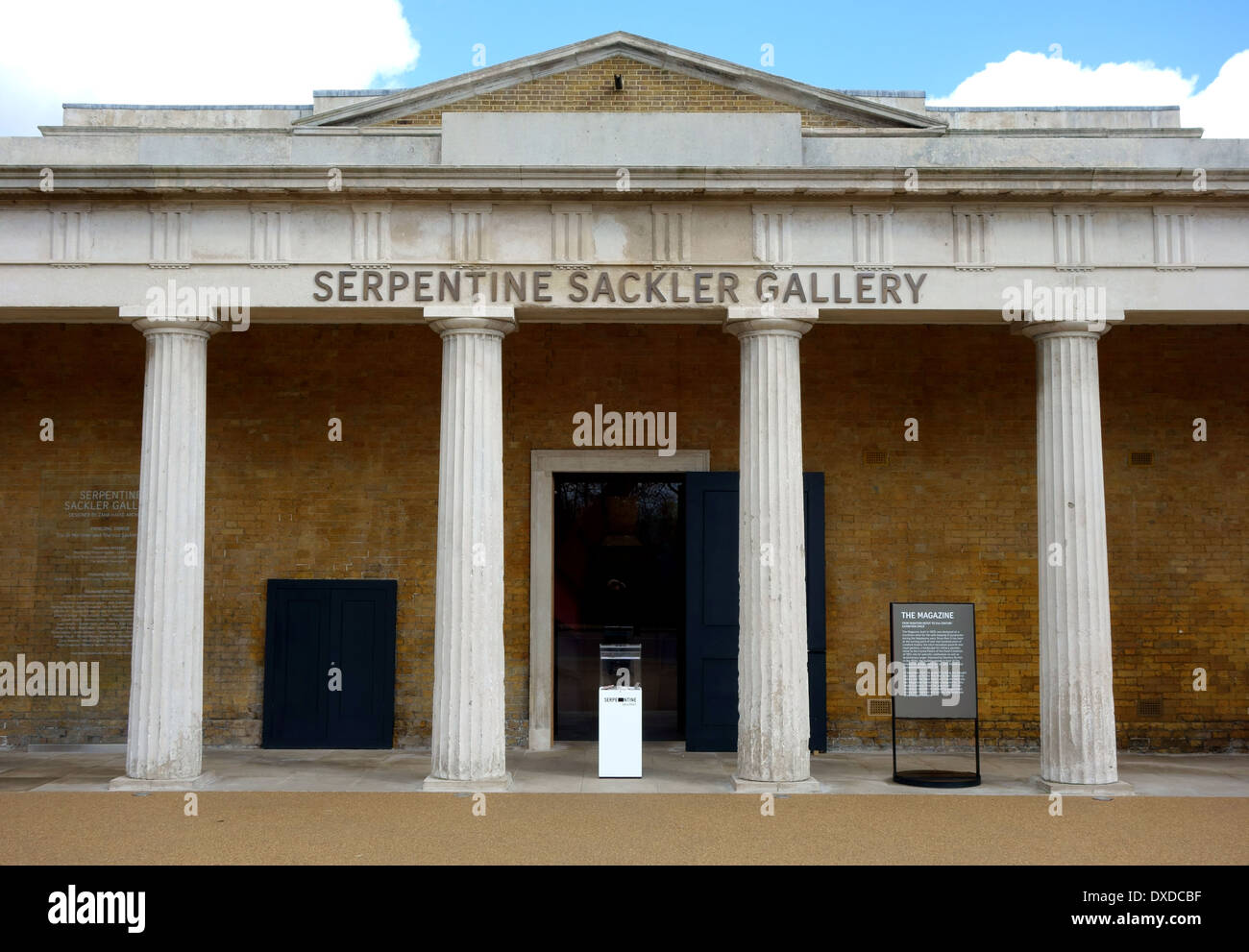 Serpentine Sackler Gallery by architect Zaha Hadid, Hyde Park, London Stock Photo