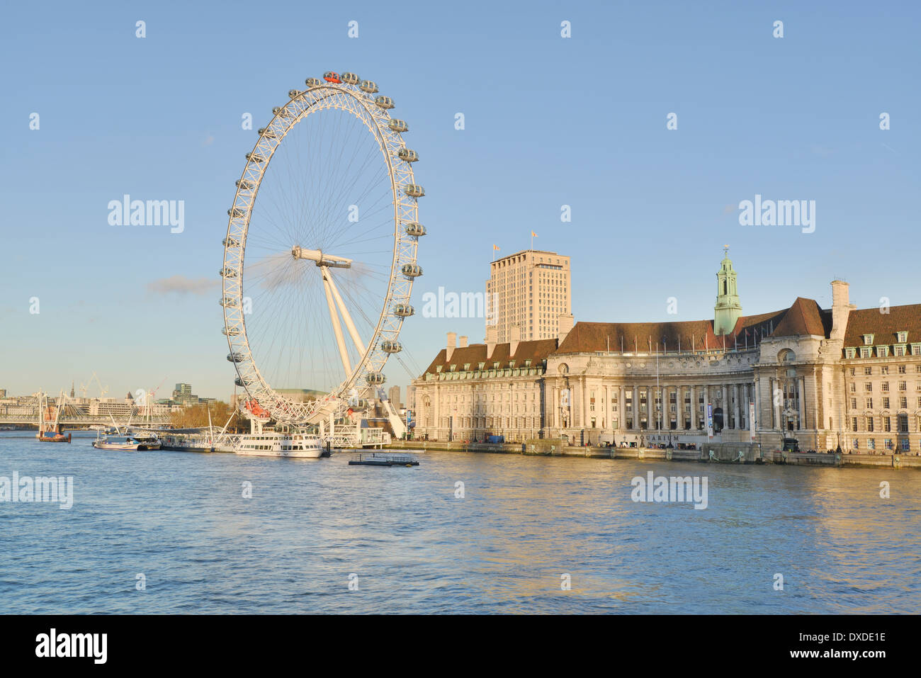 The London Eye and County Hall Stock Photo - Alamy