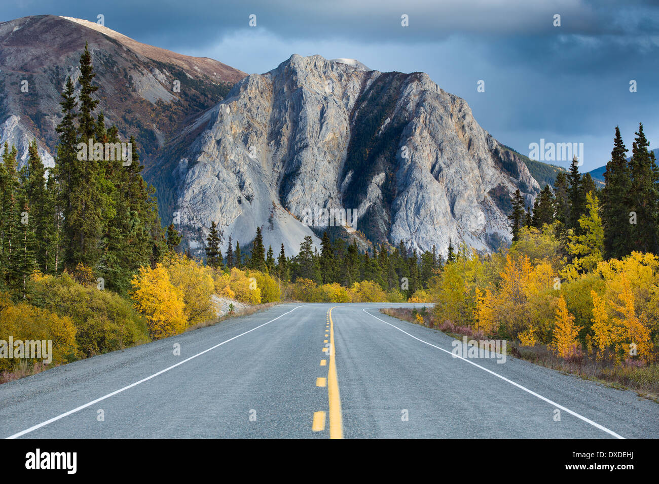 the road to Skagway, South Klondike Highway, Yukon Territories Stock
