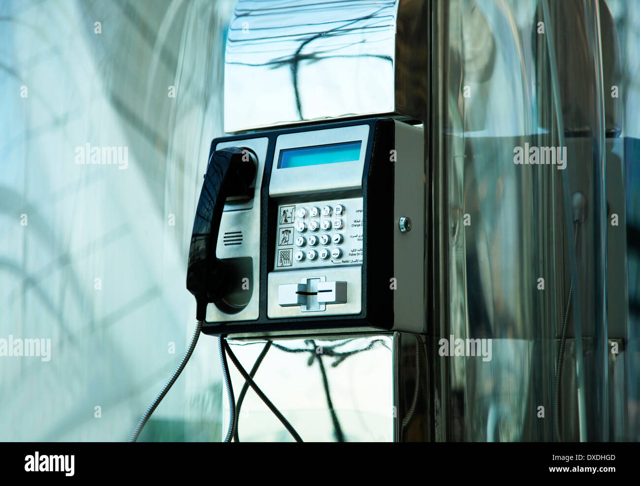 The public phone in Dubai International Airport Stock Photo Alamy