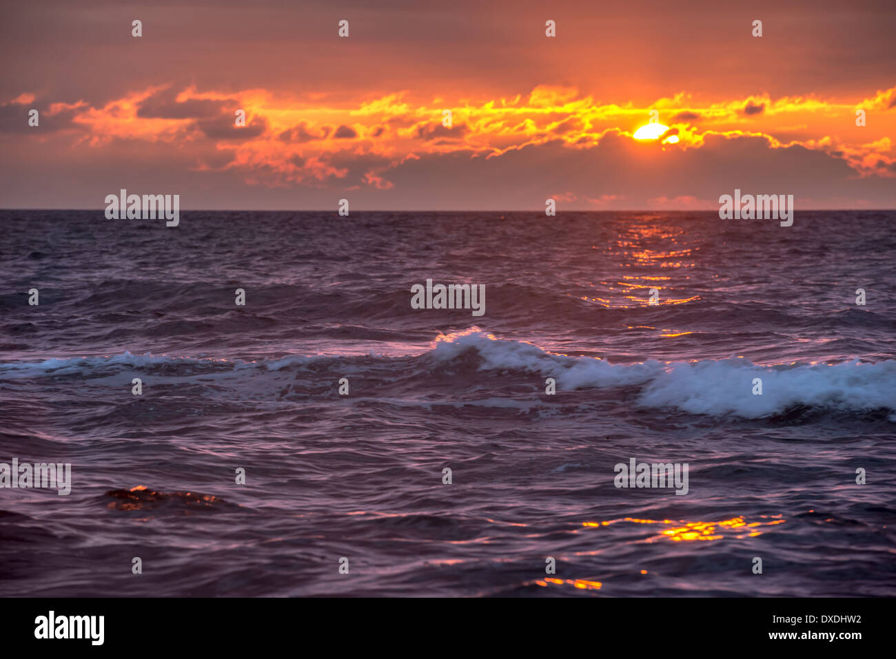 Sea beach on sunset time Stock Photo