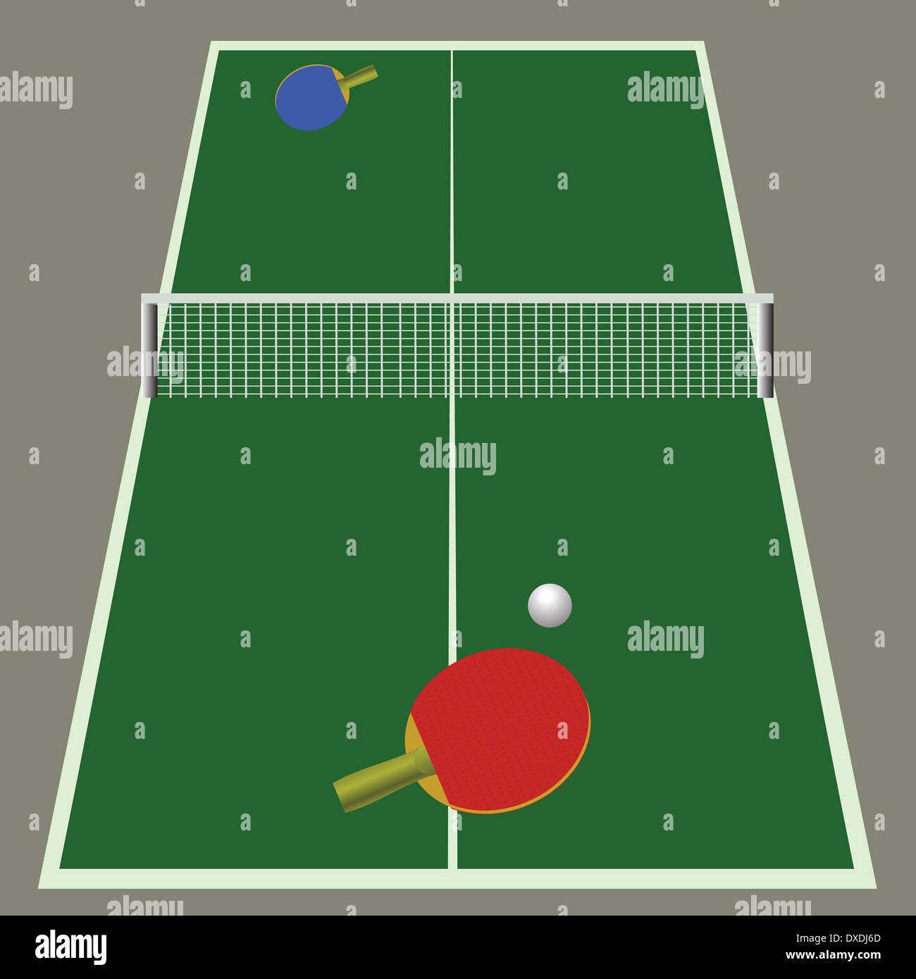 colorful illustration with ping pong game for your design Stock Photo