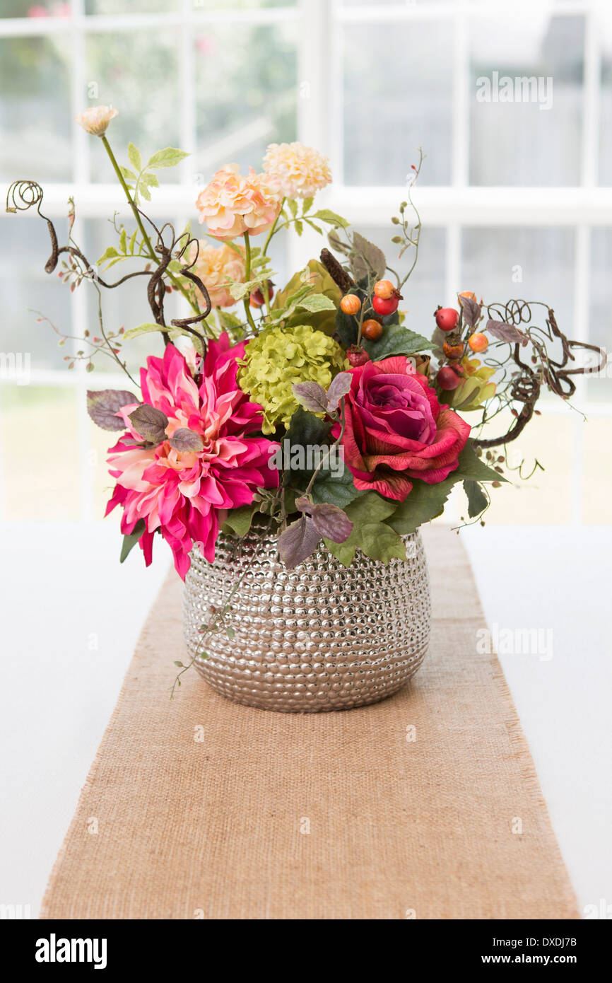 Centerpiece of artificial flowers hi-res stock photography and images ...