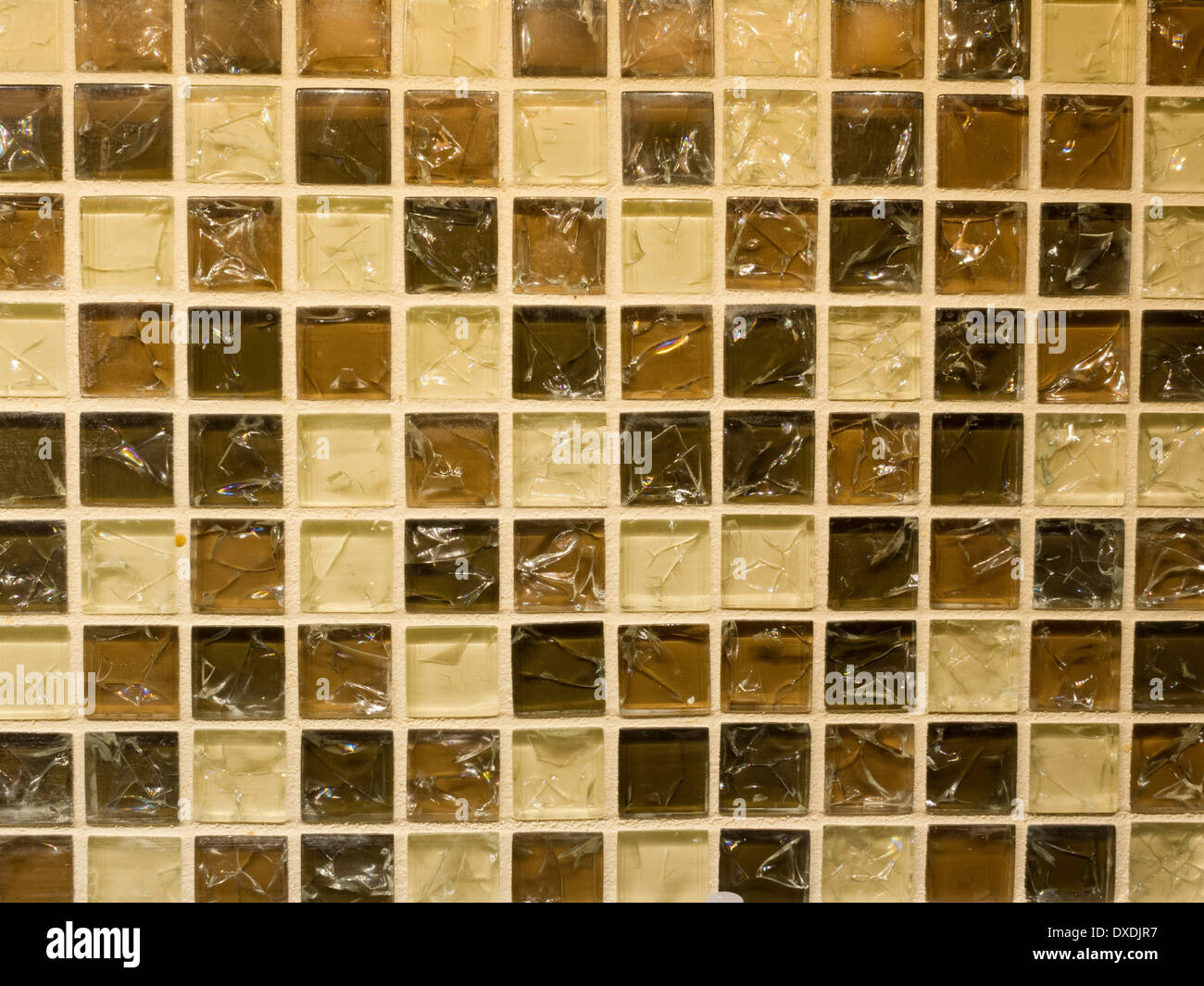 Earth Toned Tile Kitchen Back-splash Stock Photo
