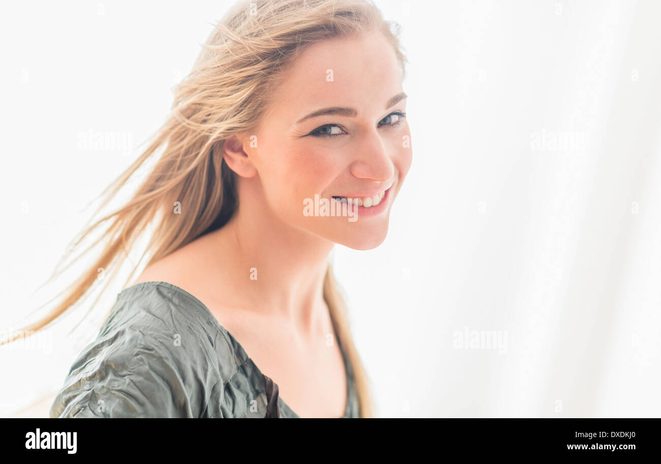 Portrait of attractive blonde woman Stock Photo