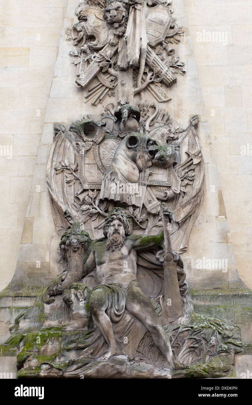 Porte Saint-Denis is a Parisian monument located in the 10th arrondissement Paris France Stock Photo