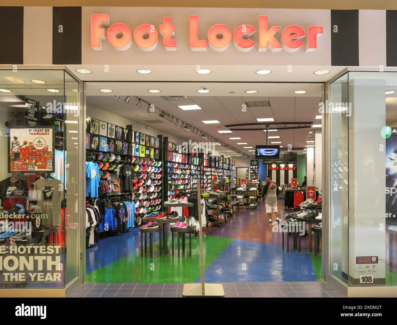 Foot Locker Store Entrance, International Plaza, Tampa, FL, USA Stock Photo