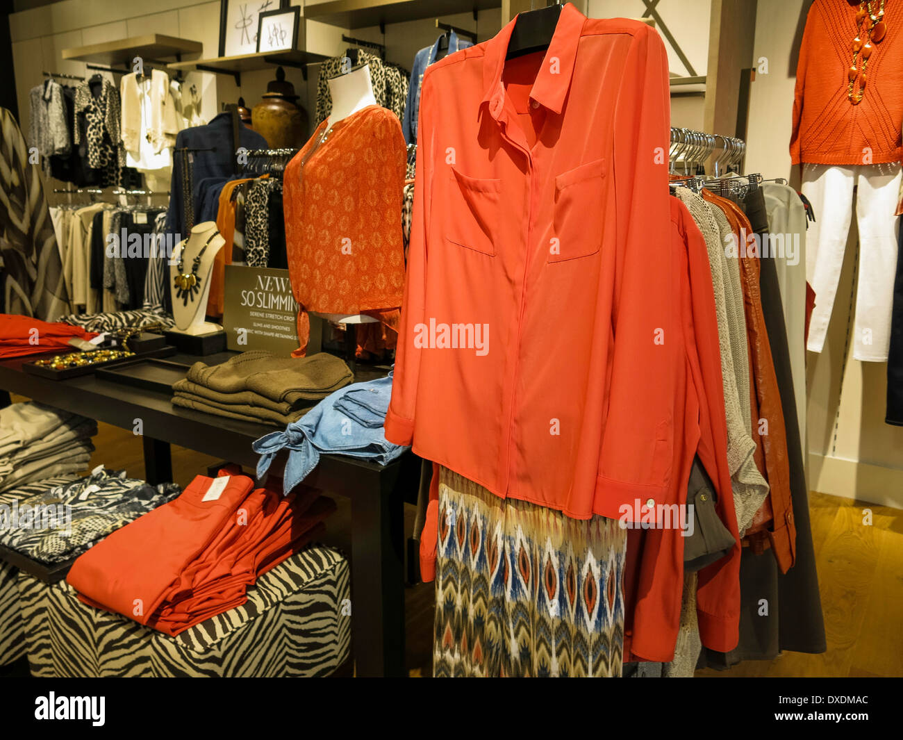 Women's Clothing Display, International Plaza, Tampa, FL, USA Stock