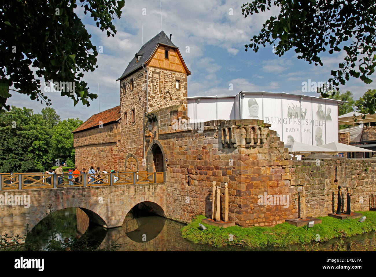 Castle, open-air theatre festival, Bad Vilbel, district Wetteraukreis,  Hesse, Germany Stock Photo - Alamy