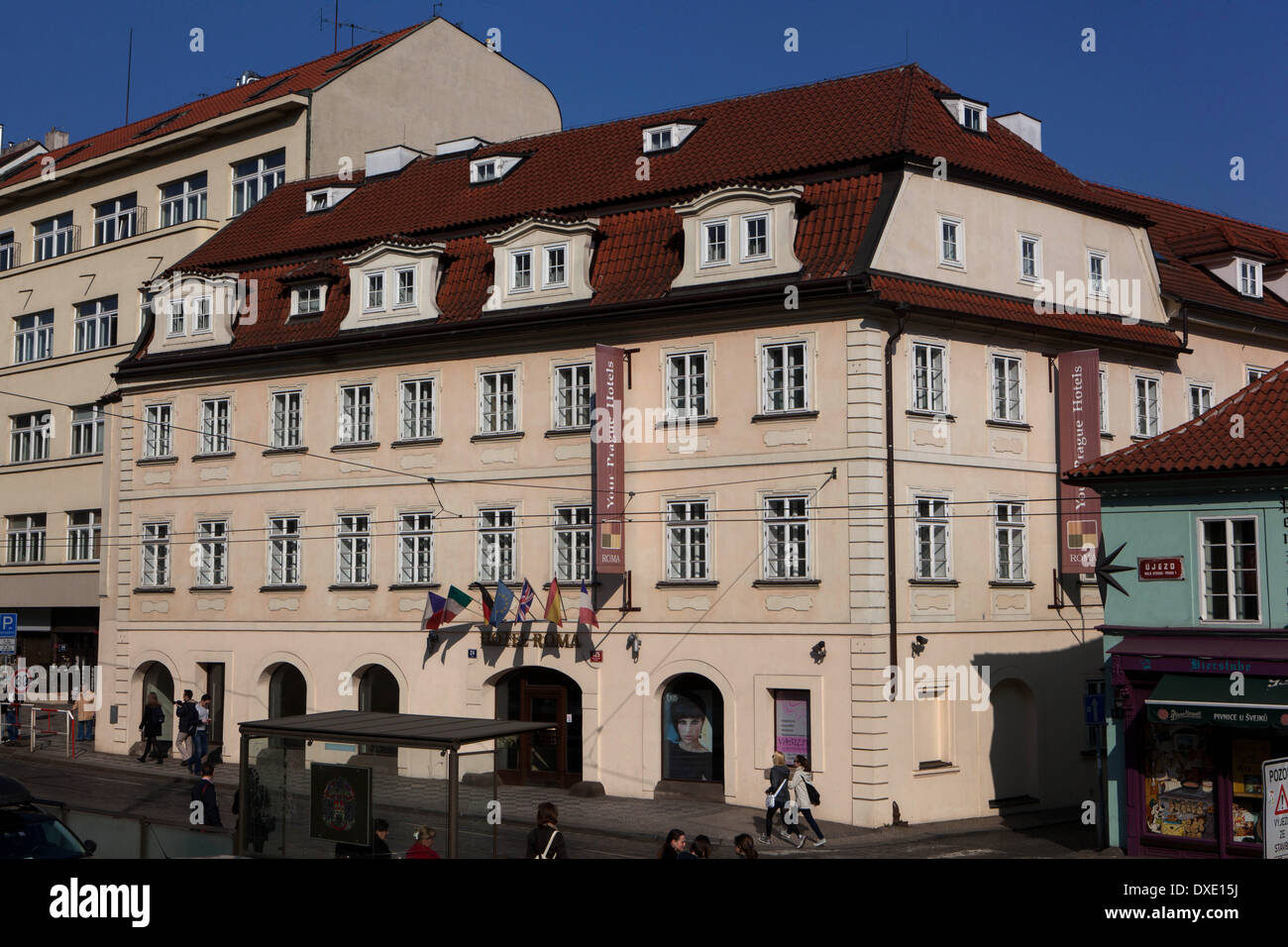 Hotel Roma, Ujezd, Prague, Czech Republic Stock Photo