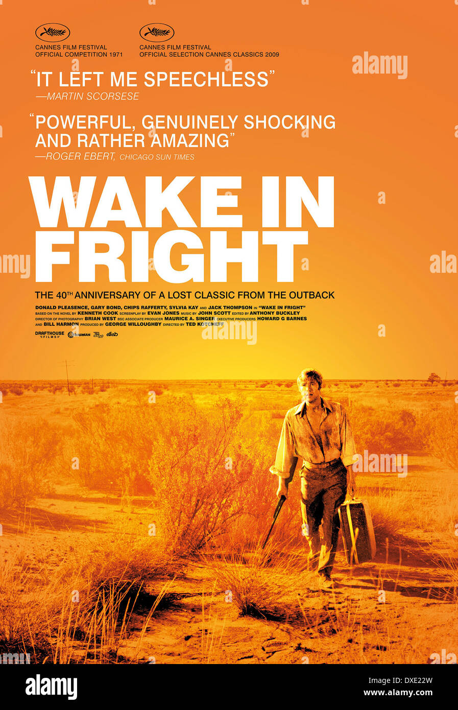 WAKE IN FRIGHT DONALD PLEASENCE GARY BOND JACK THOMPSON HUNTING IN CAR POSTER 