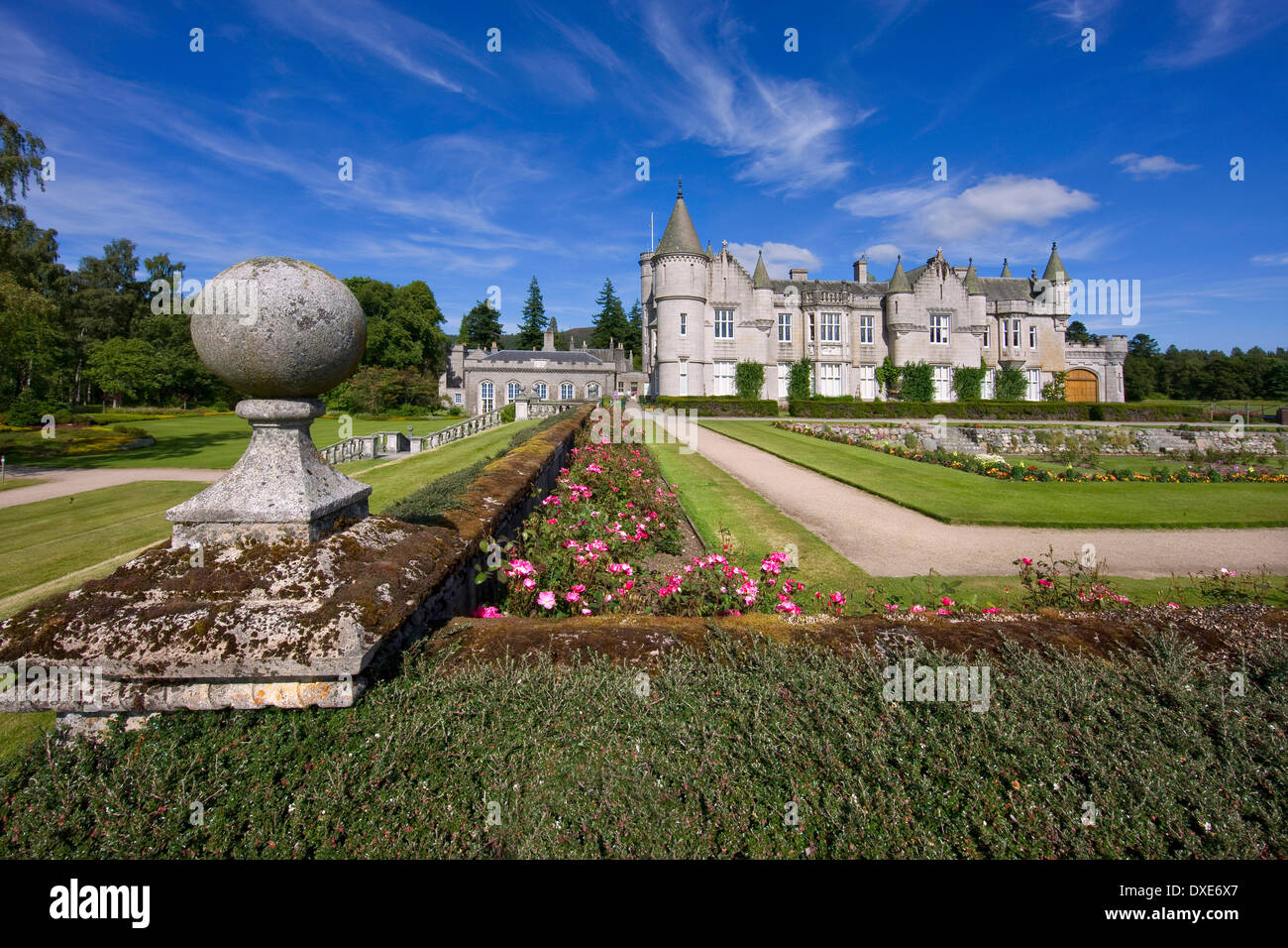 Balmoral castle gardens royal deeside hires stock photography and