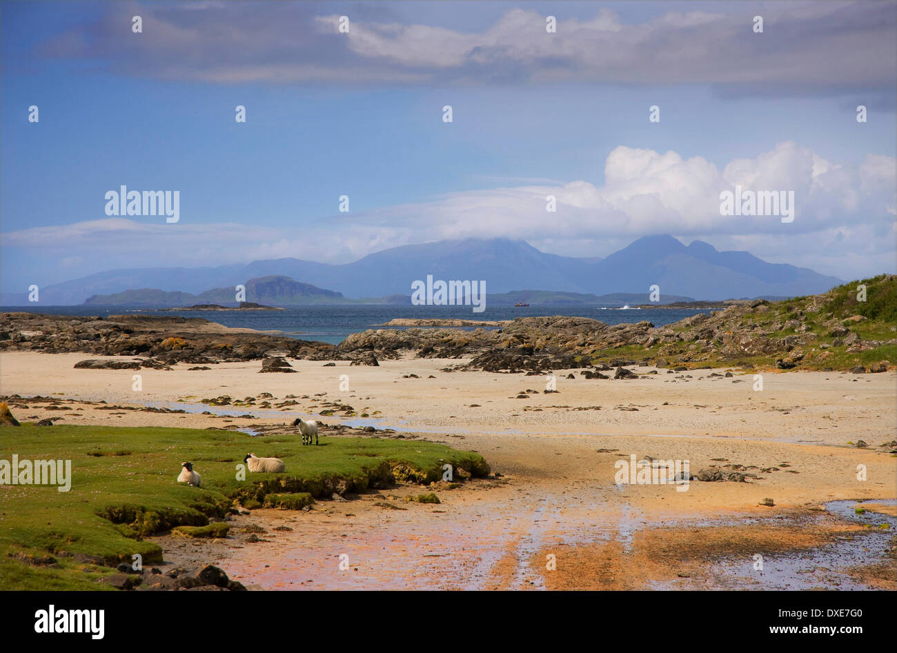 Rum and Muck from Ardnamurchan Stock Photo