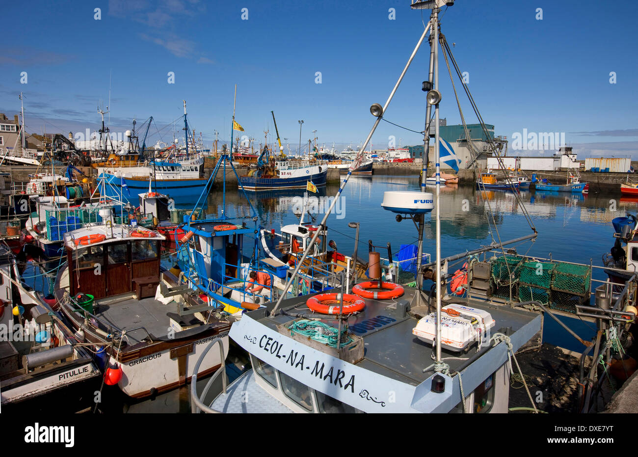 Fraserburgh Harbour, Aberdeenshire Stock Photo