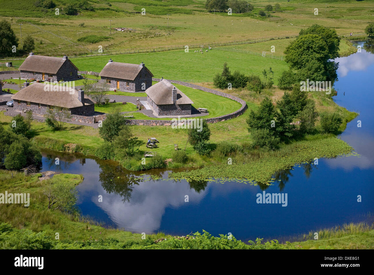 Clan Cottages, KIlmore, Argyll Stock Photo
