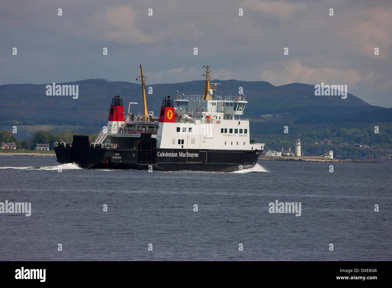 The M.V.Bute heading towards Wymess bay, Clyde Stock Photo