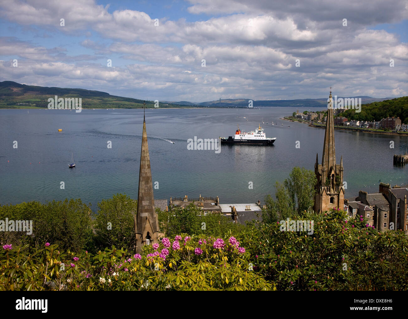 The M.V.Bute arrives at Rothesay, isle of Bute, Argyll Stock Photo